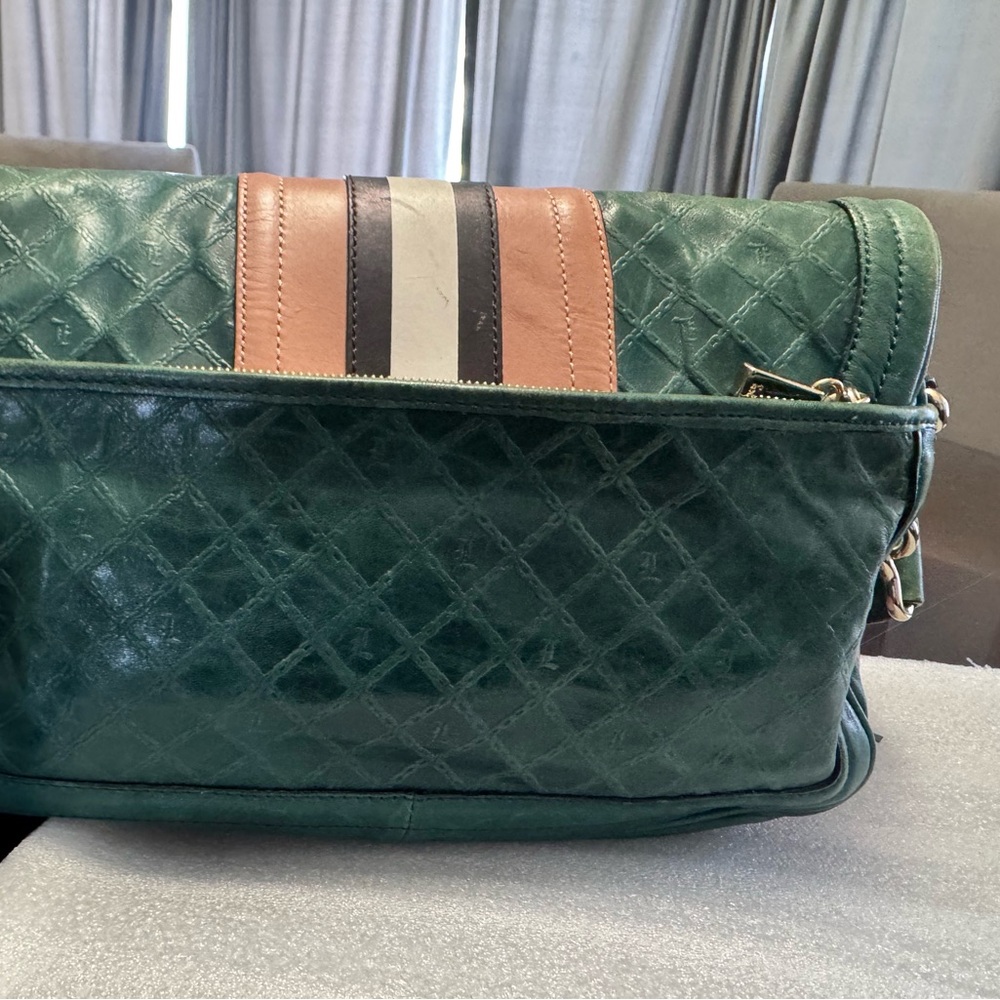 L.A.M.B. Green and Tan Shoulder Bag - Picture 5 of 9